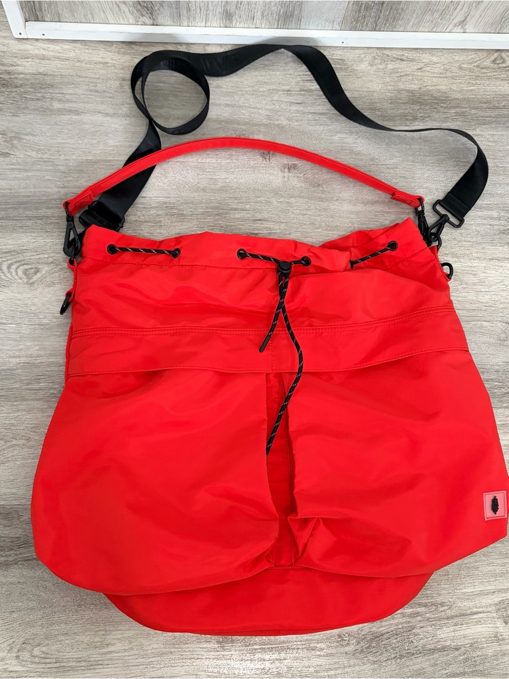 Free People Ego Boost Mega Bucket Bag Extra Large Tote red FP Movement crossbody